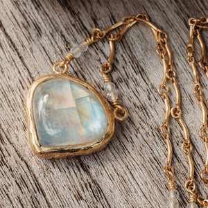 Rainbow Moonstone Necklace