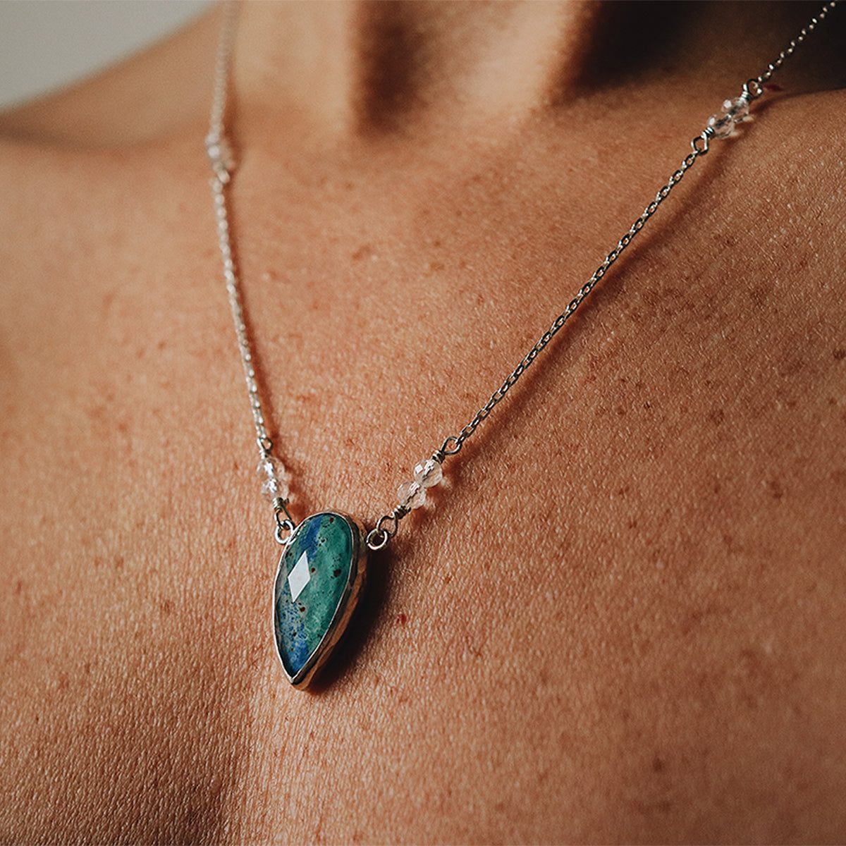 Azurite Crystal Necklace