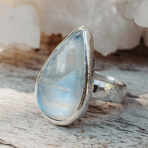 Rainbow Moonstone  Ring