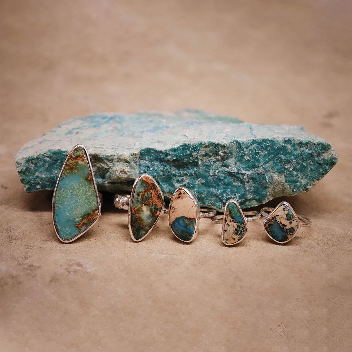 Copper Chrysocolla Elfin Ring