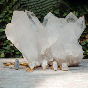 Heirloom Cuff || Rainbow Moonstone