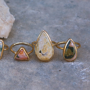 Ocean Jasper Elfin Ring