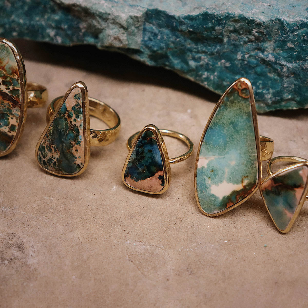 Copper Chrysocolla Elfin Ring