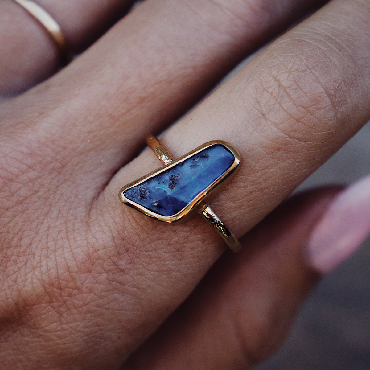 Boulder Opal Elfin Ring