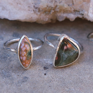 Ocean Jasper Elfin Ring