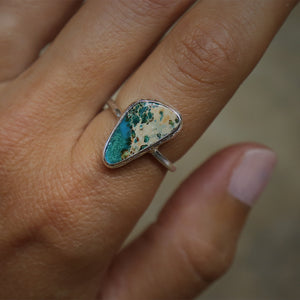 Copper Chrysocolla Elfin Ring