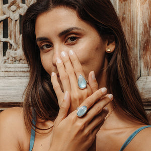 Rainbow Moonstone  Ring