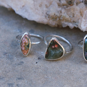 Ocean Jasper Elfin Ring