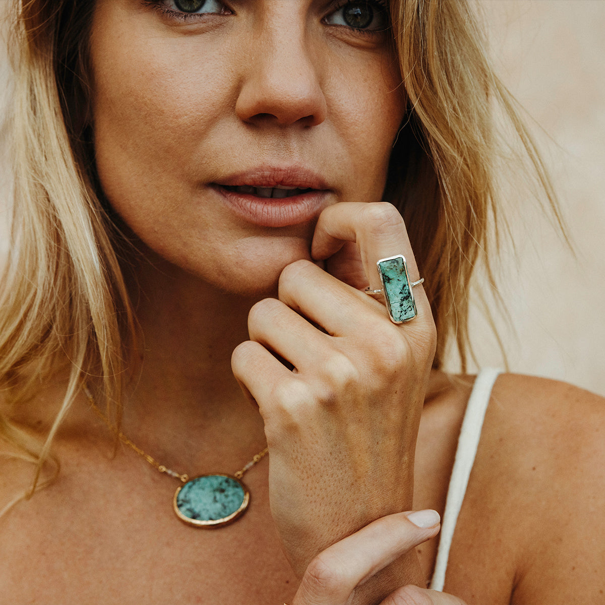 Bedouin Turquoise Elfin Ring