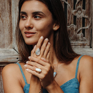 Rainbow Moonstone Ring