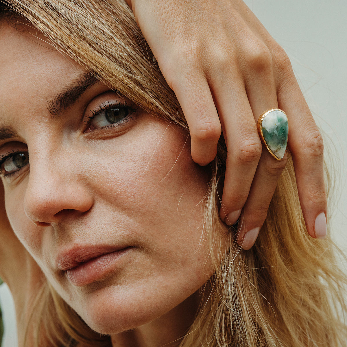 Emerald Quartz Ring