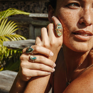 Copper Chrysocolla Elfin Ring