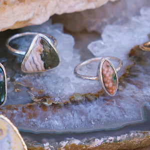 Ocean Jasper Elfin Ring