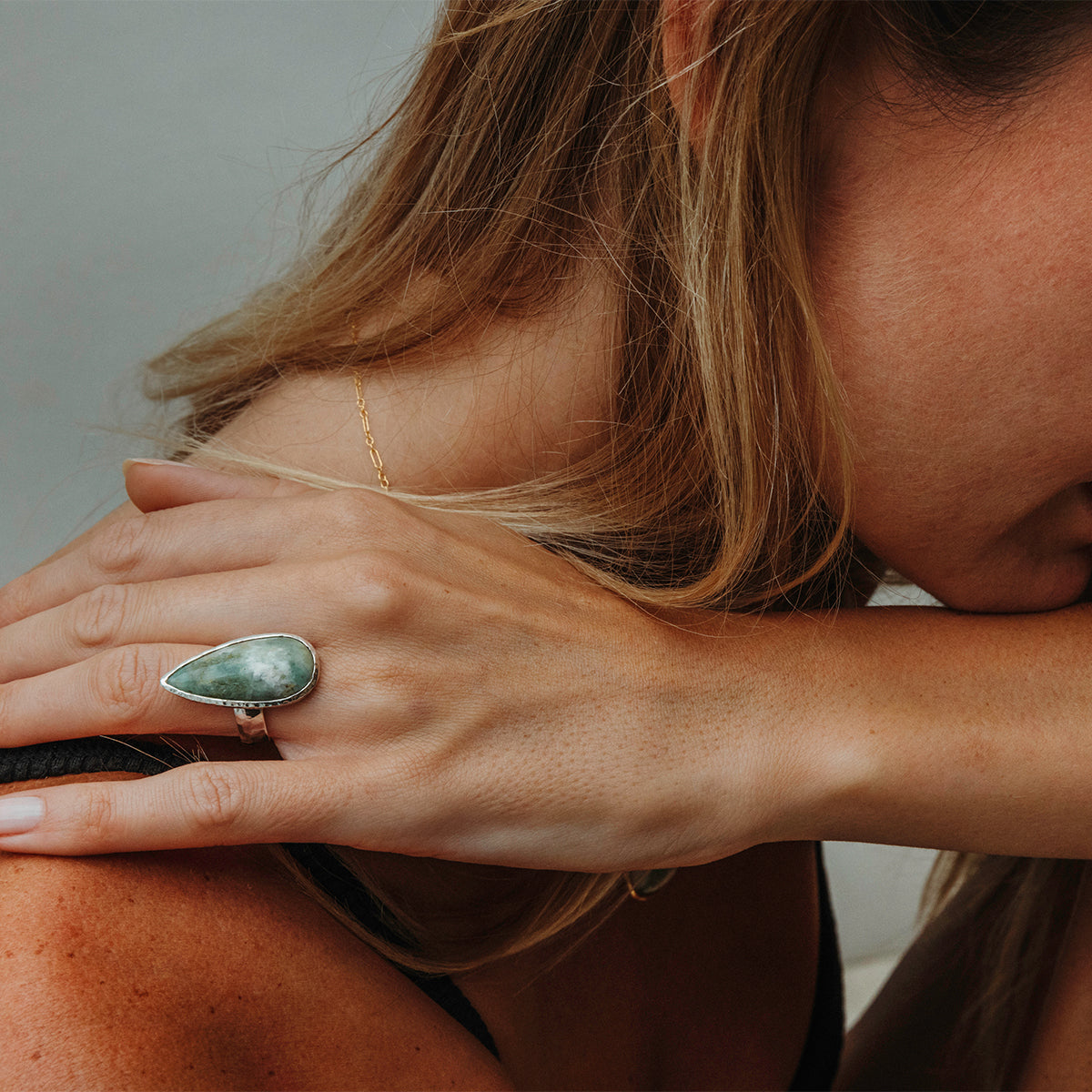 Emerald Quartz Ring