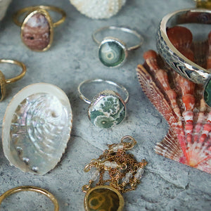 Ocean Jasper Elfin Ring