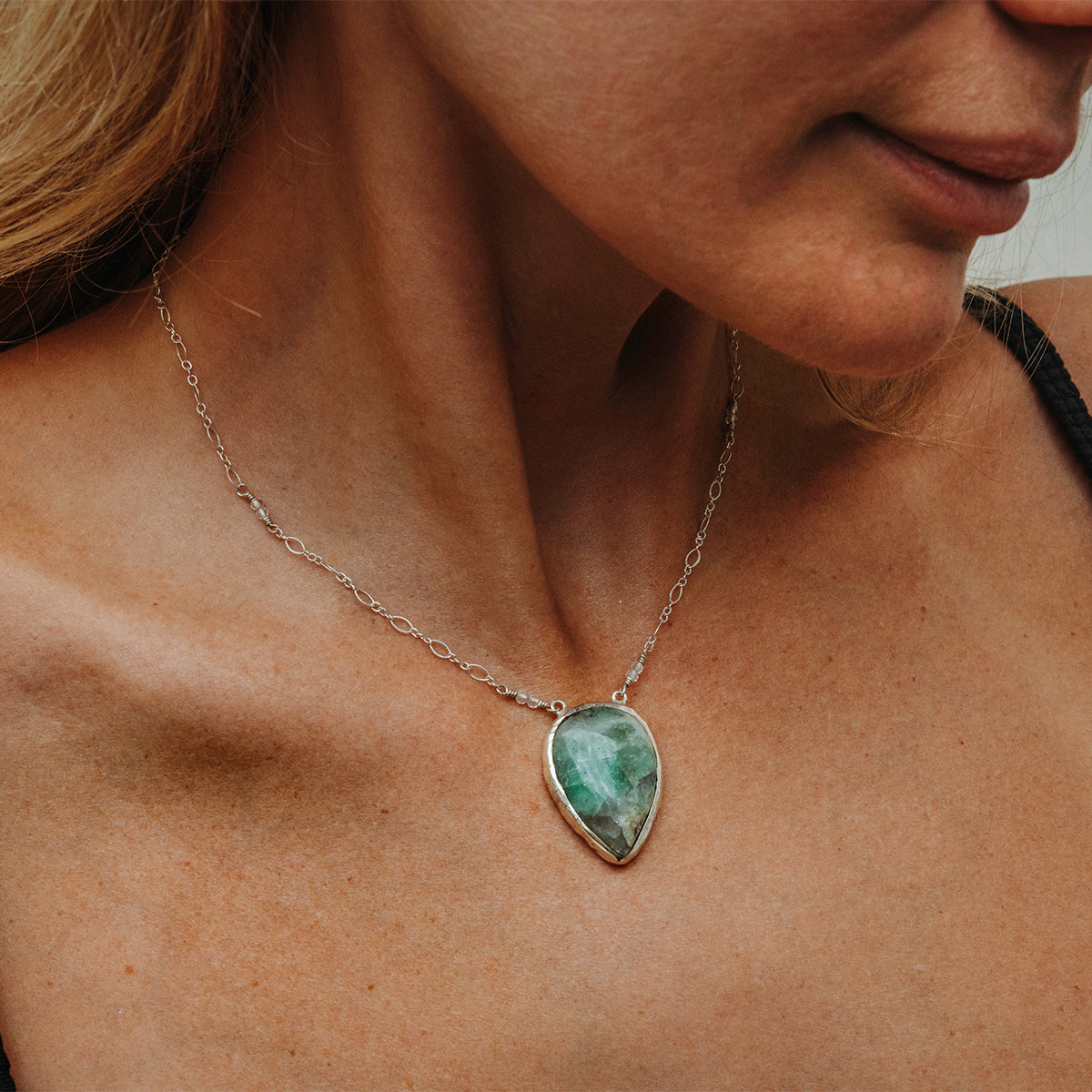 Emerald Quartz Necklace