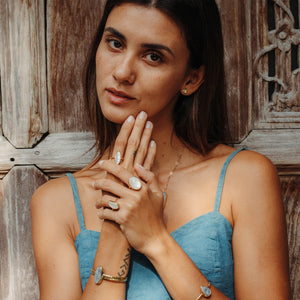 Rainbow Moonstone Elfin Ring