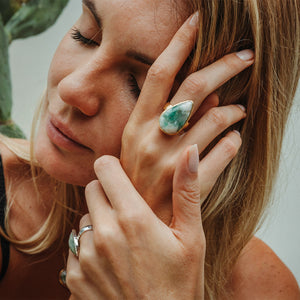 Emerald Quartz Ring