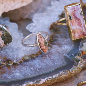 Ocean Jasper Elfin Ring