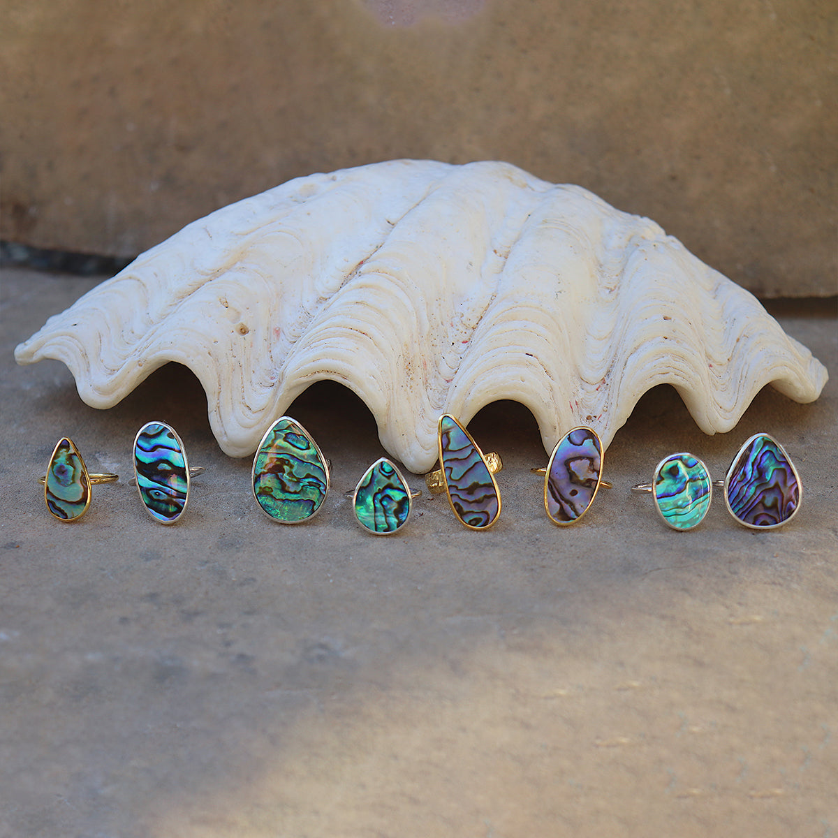 Paua Shell Elfin Ring