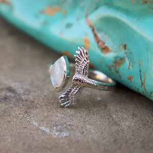 Elder Bird || Moonstone Ring