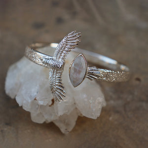 Elder Bird || Moonstone Cuff