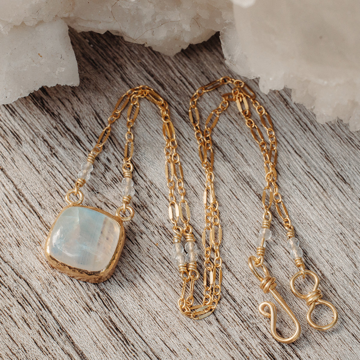 Rainbow Moonstone Necklace
