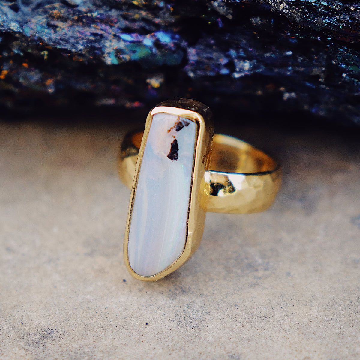 Boulder Opal Ring