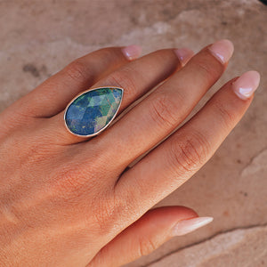 Azurite Crystal Ring