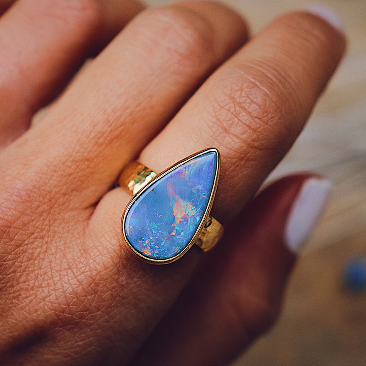 Fallen Star Opal Ring