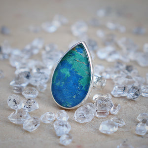 Azurite Crystal Ring