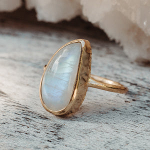 Rainbow Moonstone Elfin Ring