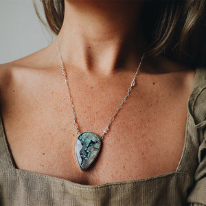 Azurite Crystal Necklace