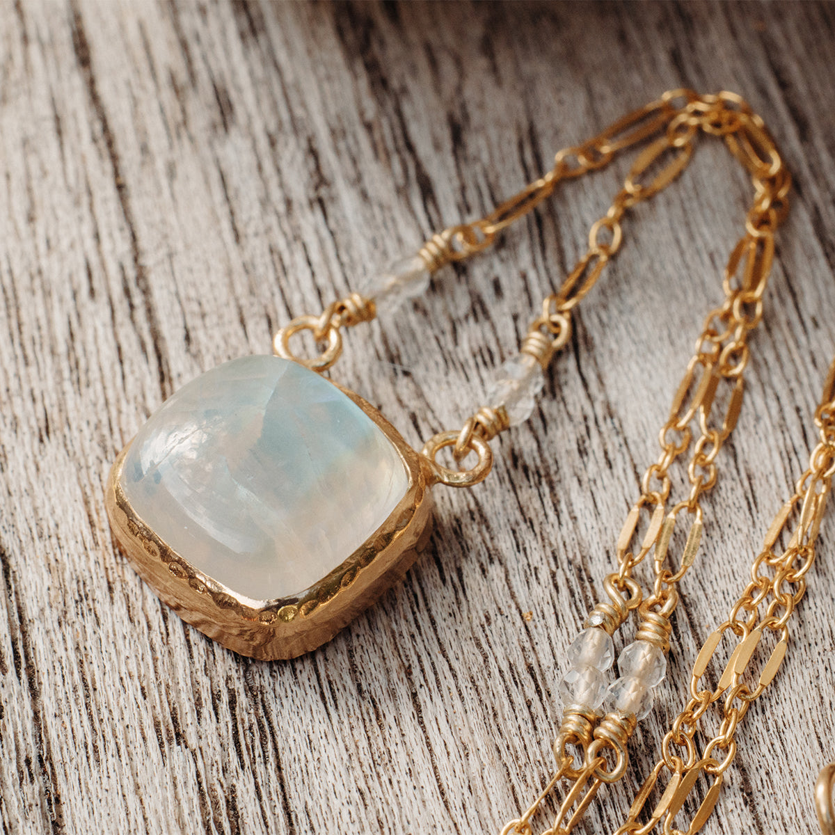 Rainbow Moonstone Necklace