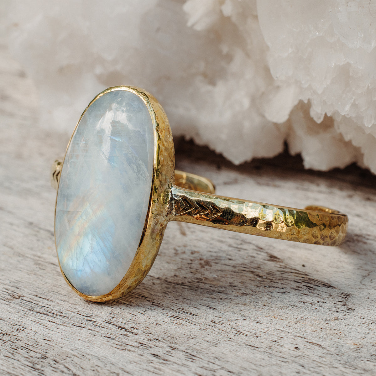 Heirloom Cuff || Rainbow Moonstone