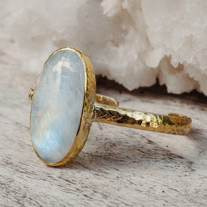 Heirloom Cuff || Rainbow Moonstone