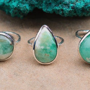 Emerald Quartz Elfin Ring