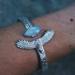 Elder Bird || Moonstone Cuff