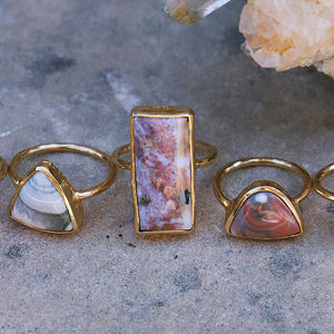 Ocean Jasper Elfin Ring