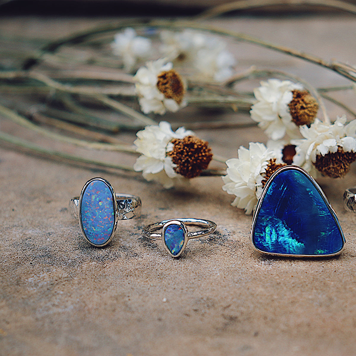 Fallen Star Opal Elfin Ring