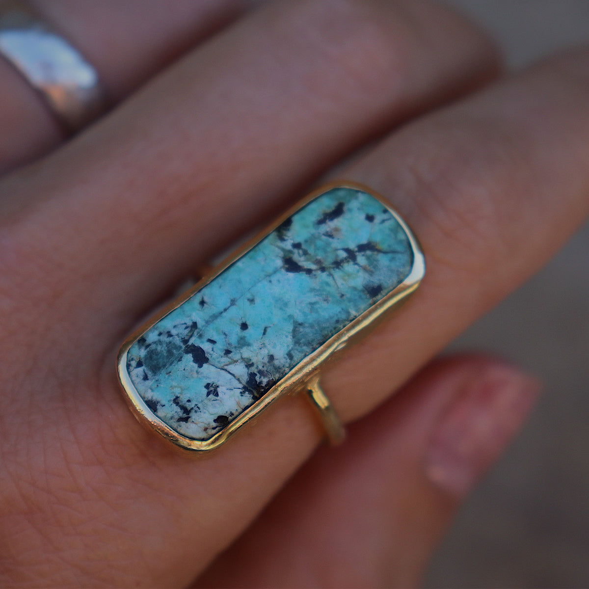 Bedouin Turquoise Elfin Ring