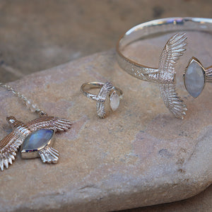 Elder Bird || Moonstone Ring