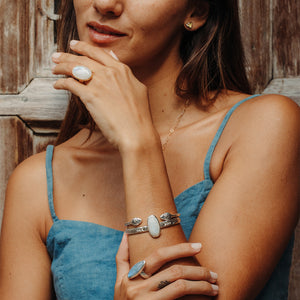 Heirloom Cuff || Rainbow Moonstone