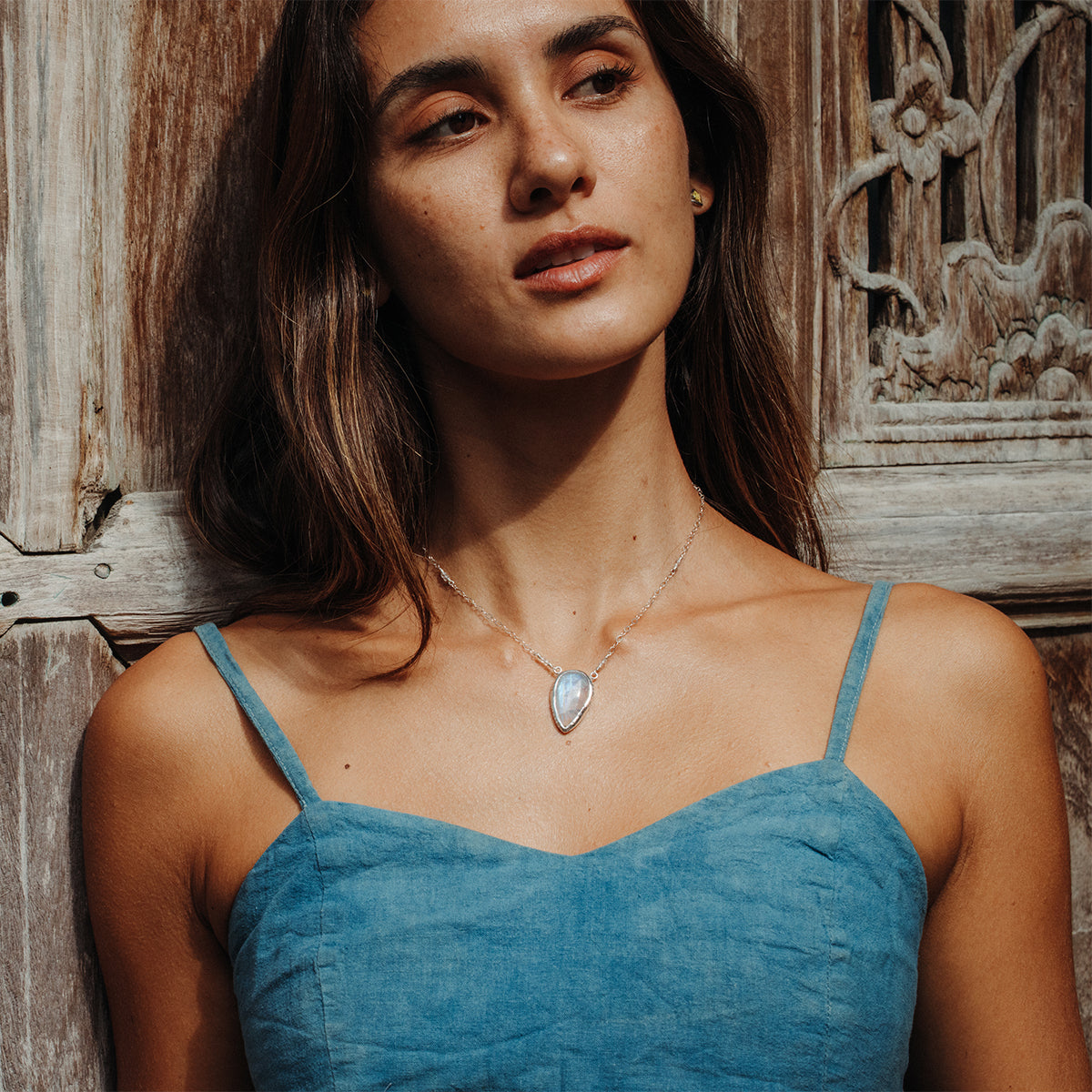 Rainbow Moonstone Necklace