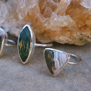 Ocean Jasper Elfin Ring