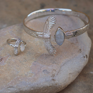 Elder Bird || Moonstone Cuff