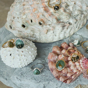 Ocean Jasper Elfin Ring