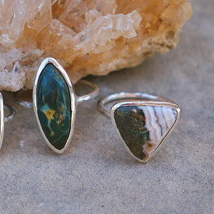 Ocean Jasper Elfin Ring