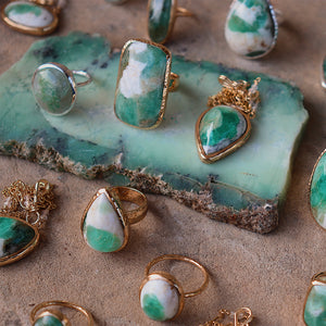 Emerald Quartz Ring