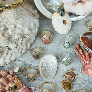 Ocean Jasper Elfin Ring